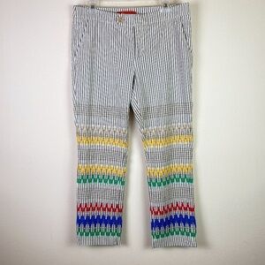 Anthropologie Cartonnier Stitched & Striped Pants